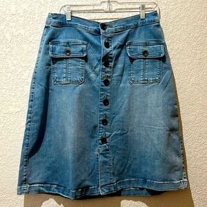 Lane Bryant Blue A-Line Denim Skirt